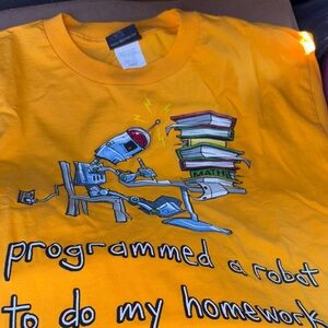 Hybrid Apparel Yellow Robot Tee